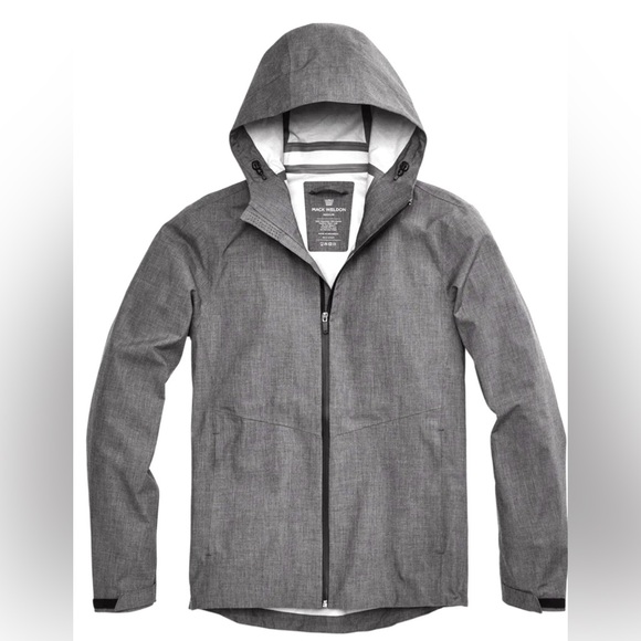 Mack Weldon Other - Mack Weldon Stormchaser Jacket Mens Large Waterproof Gray Hooded Full Zip